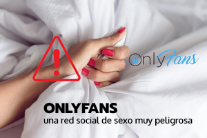 Una mano se agarra a una almohada bajo el logo de OnlyFans